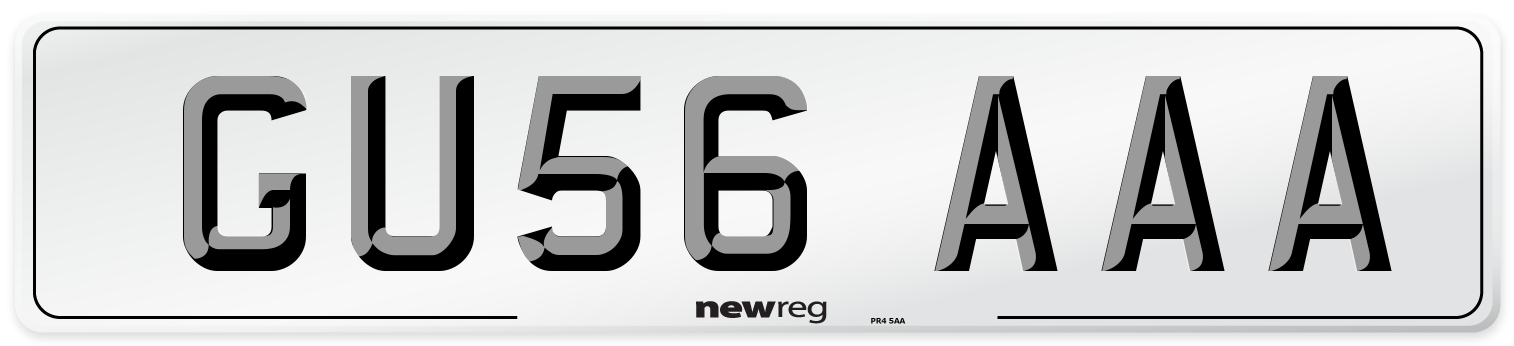 GU56 AAA Number Plate from New Reg